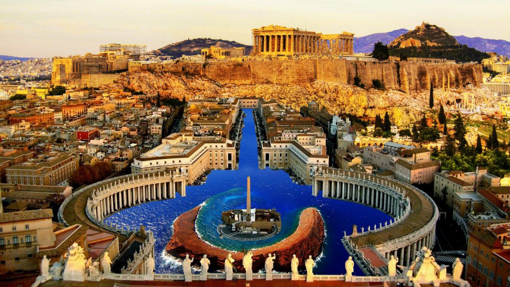 Ville d'Athènes en Grèce, en Europe vue sur la ville