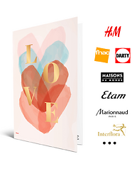 Carte de vœux 2 en 1 Love