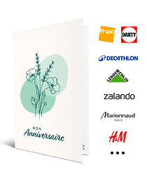 Carte de vœux 2 en 1 Bon Anniversaire