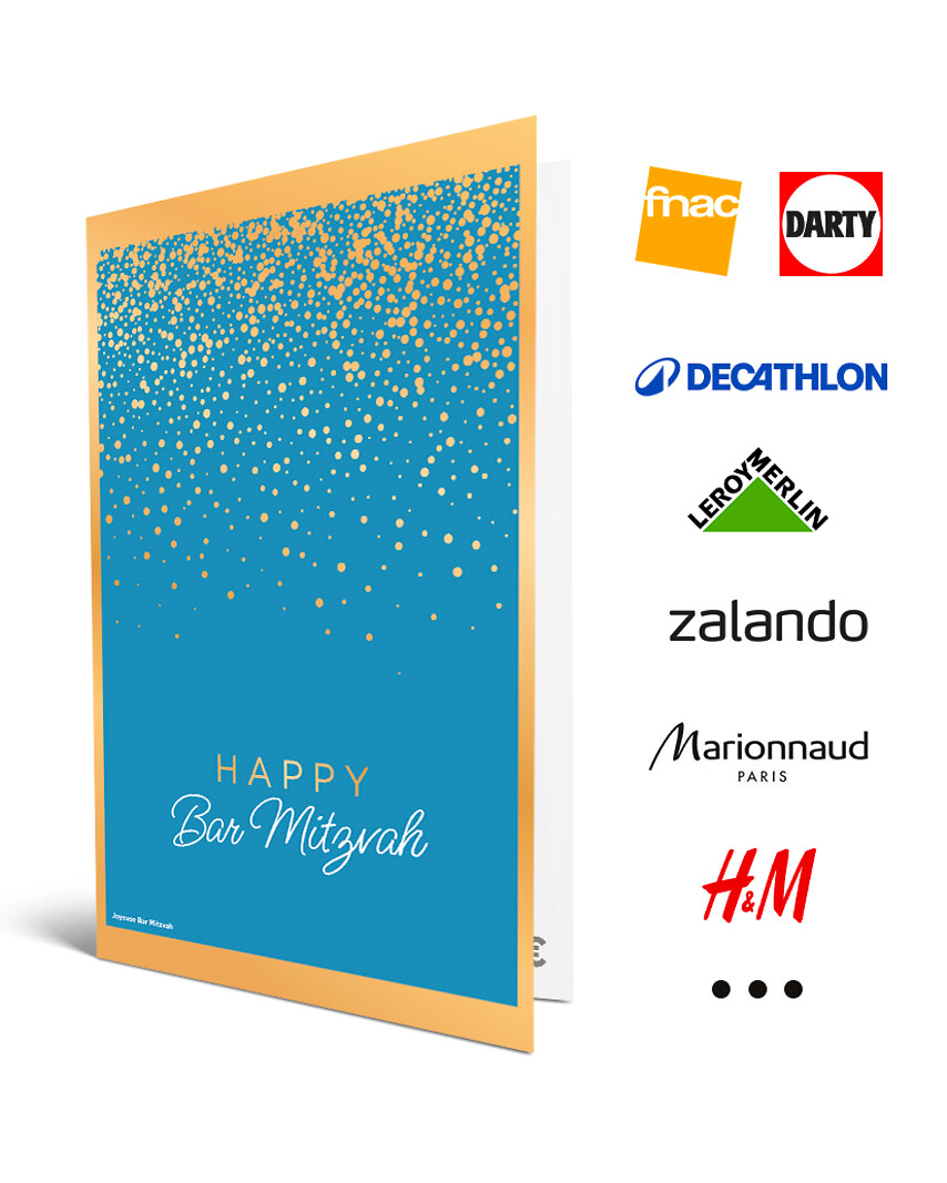 Carte de vœux 2 en 1 Bar Mitzvah