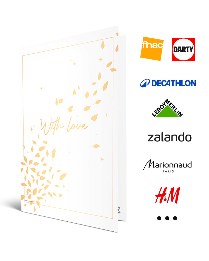 Carte de vœux 2 en 1 With Love