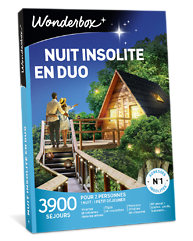 Coffret cadeau Wonderbox :&nbsp;Nuit insolite en duo