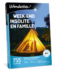 Coffret cadeau Wonderbox :&nbsp;Week-end insolite en famille