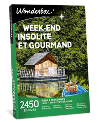 Coffret cadeau Wonderbox :&nbsp;Week-end insolite et gourmand