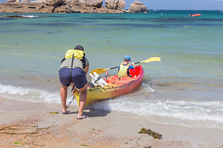 Balade en kayak de plage - Club nautique Trégastel - Trégastel (22)