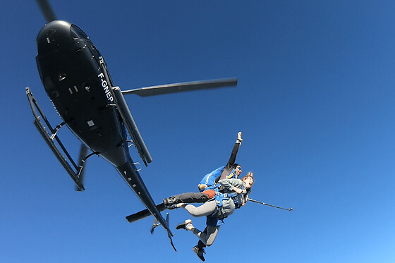 Saut en parachute depuis un hélicoptère à Morzine (74) - Basse Saison - Samedi du 01/10 au 31/03