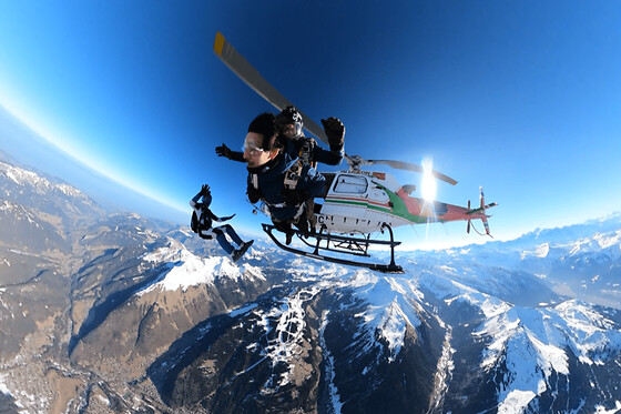 Saut en parachute depuis un hélicoptère à Megève (74) - Basse Saison - Samedi du 01/10 au 31/03