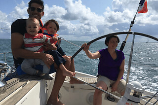 Croisière journée navigation sur un voilier au bassin d'Arcachon