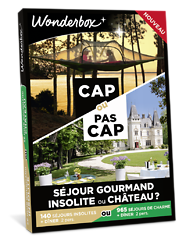 Coffret cadeau Wonderbox :&nbsp;CAP OU PAS CAP - Séjour gourmand insolite ou château ?