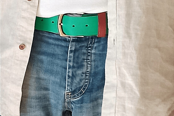 Atelier maroquinerie ceinture reversible en cuir Marseille 1er
