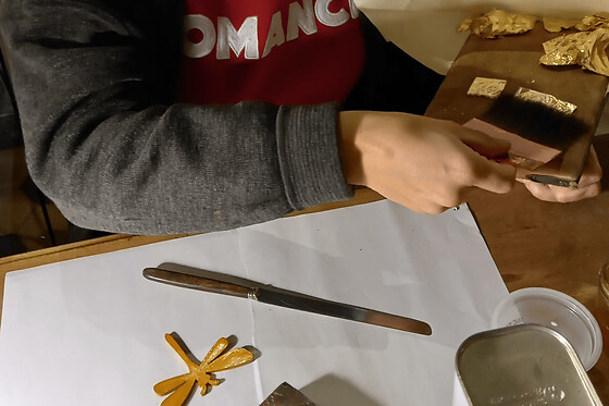 Atelier découverte de la feuille d'or à Lyon 2ème