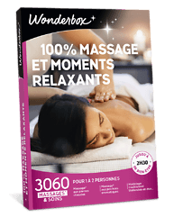 Coffret cadeau Wonderbox :&nbsp;100% Massage et moments relaxants