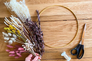 Atelier couronne de fleurs séchées à Boulogne (92)