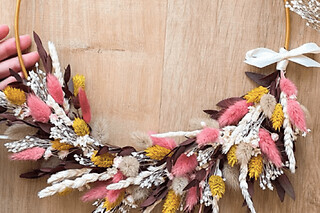 Atelier couronne de fleurs séchées à Boulogne (92)
