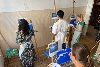 Atelier apéro peinture ou petit dej peinture à Paris 15ème