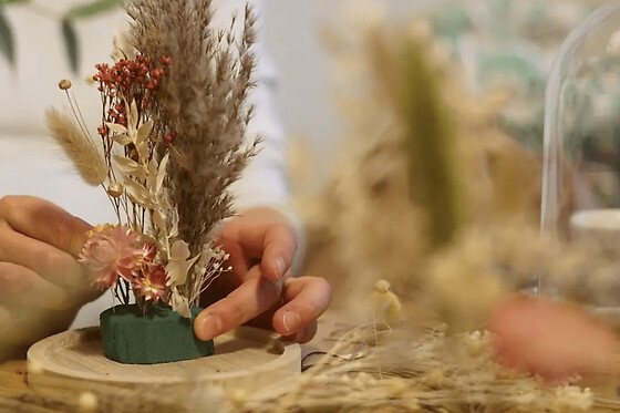 Atelier cloche de fleurs séchées à Strasbourg (67)