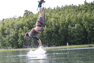 Saut à l'élastique depuis le Viaduc de Claudon (88) - Tarif individuel avec touché d'eau