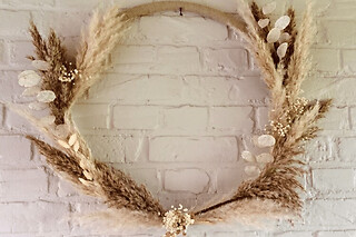 Atelier création de couronne de fleurs séchées à Bondues (59)