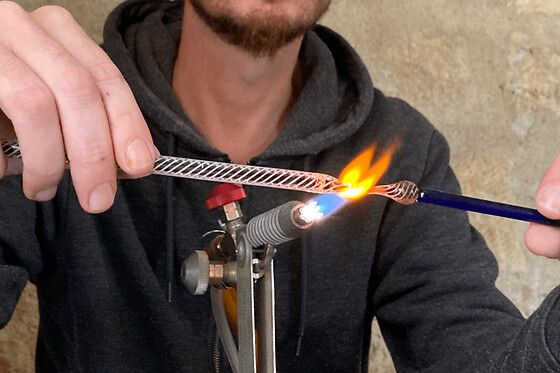 Atelier soufflage de verre à L'Isle-Adam (95)