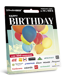 Carte Happy Birthday Ballons
