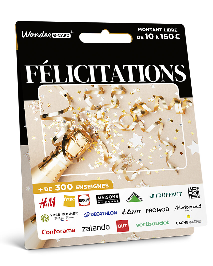 Carte Félicitations Dorée