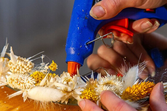 Atelier création d'un miroir fleuri à Mouvaux (59)