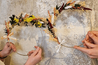 Atelier couronne de fleurs séchées à Niort (79)