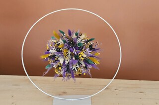 Atelier création d'un nuage de fleurs séchées à Mouvaux (59)