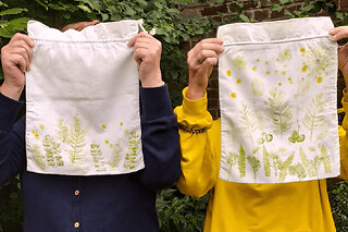 Atelier tatakizome : impression végétale sur tissu à Lille (59)